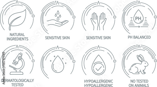 Natural skincare products with sensitive skin and ph balanced ingredients