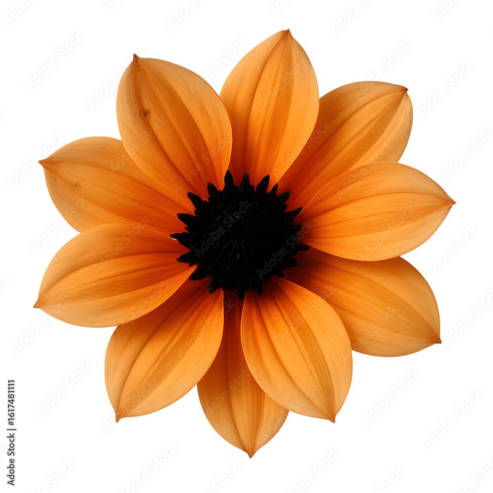 Obraz premium Orange flower petals dark background nature blossom bloom floral beauty