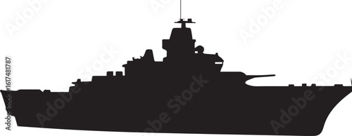 Battleship Silhouette vector illustration