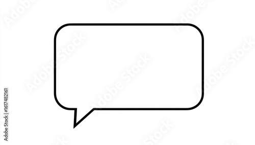 Simple black outline speech bubble
