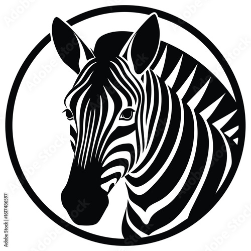 zebra head vector
