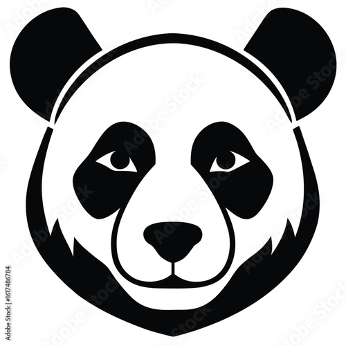 panda head vector