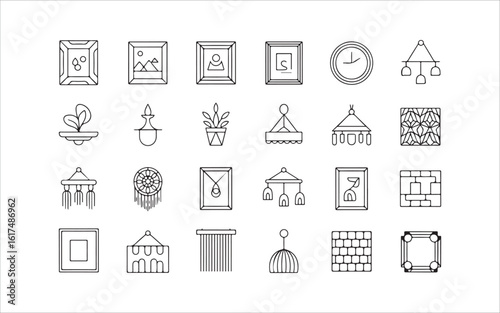 Wall Decor Line Icons – Creative Art & Stylish Accents for Interior Walls