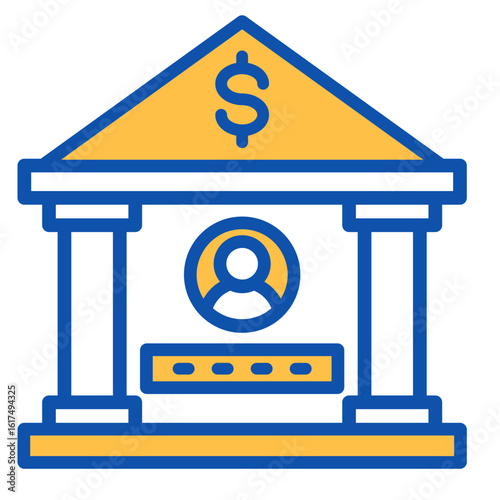 Bank Account  Icon Element For Design