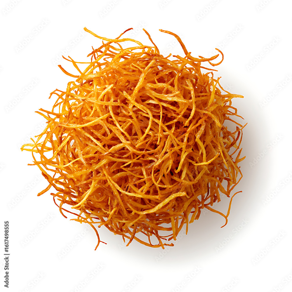 Fototapeta premium Heap of Bright Orange Shredded Carrot