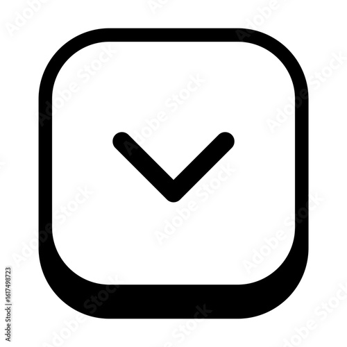 Dropdown arrow sign icon