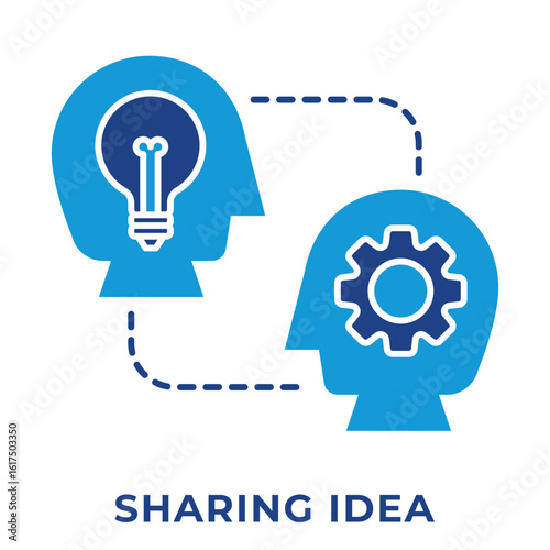 Single Icon Sharing Idea, Perfect for Presentation, Website, Apps and more, Icon Blue Style