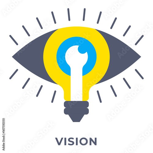 Single Icon Vision, Perfect for Presentation, Website, Apps and more, Icon Flat Style