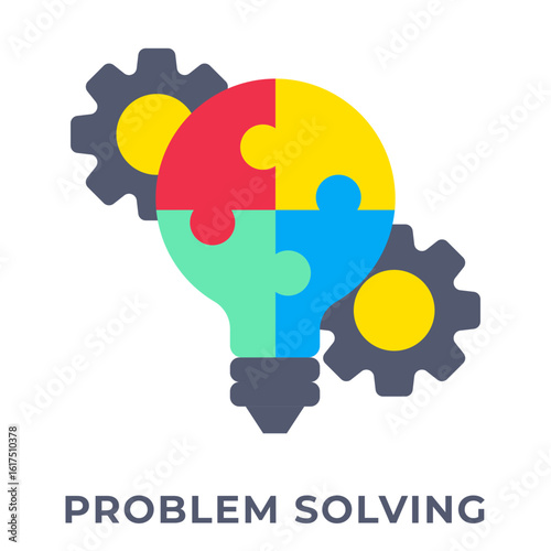 Single Icon Problem Solve, Perfect for Presentation, Website, Apps and more, Icon Flat Style