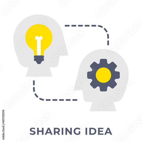 Single Icon Sharing Idea, Perfect for Presentation, Website, Apps and more, Icon Flat Style