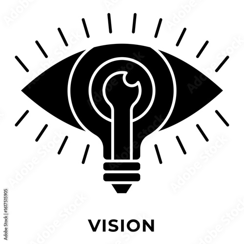 Single Icon Vision, Perfect for Presentation, Website, Apps and more, Icon Glyph Style