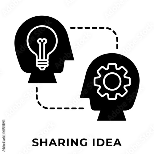 Single Icon Sharing Idea, Perfect for Presentation, Website, Apps and more, Icon Glyph Style