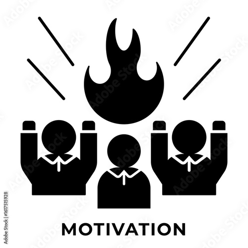 Single Icon Motivation, Perfect for Presentation, Website, Apps and more, Icon Glyph Style