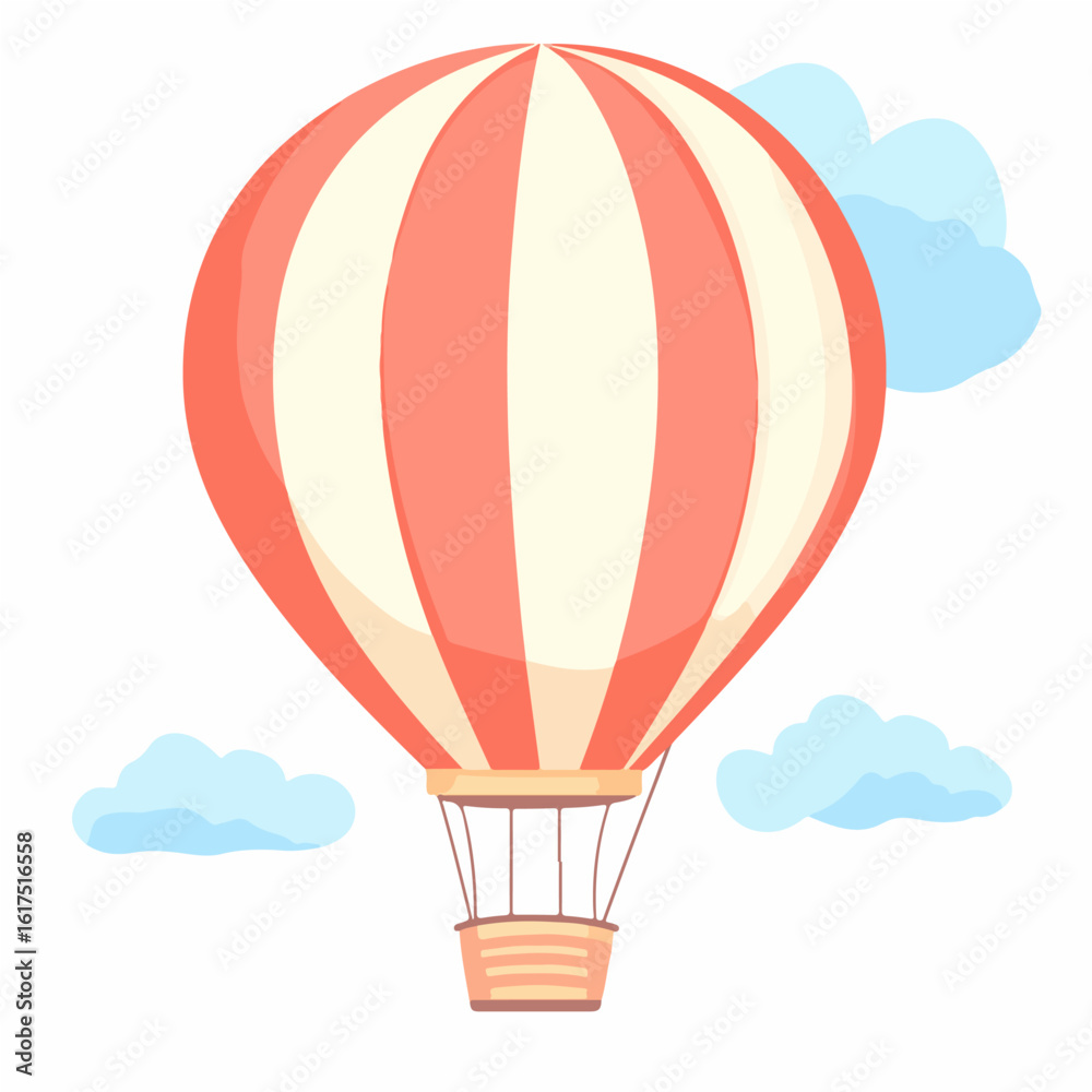 Obraz premium Hot air balloon vector diagram