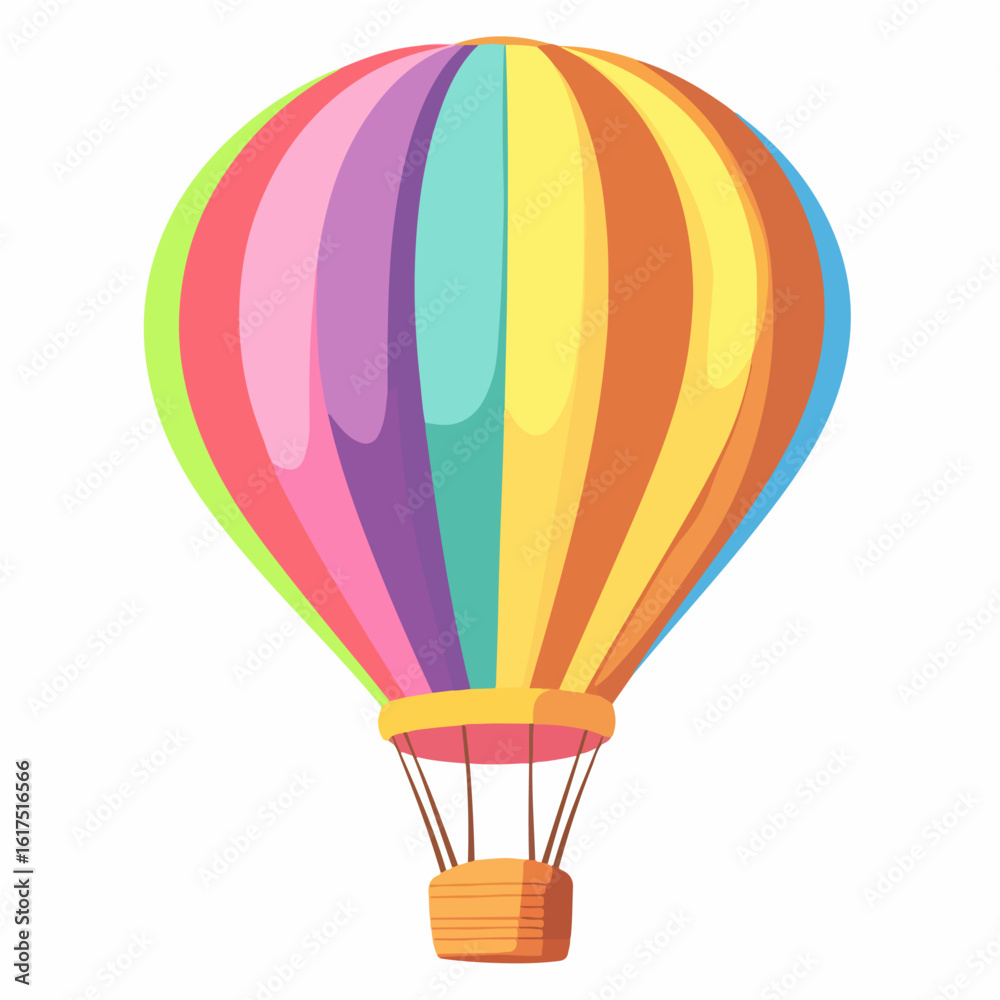 Fototapeta premium Hot air balloon vector diagram