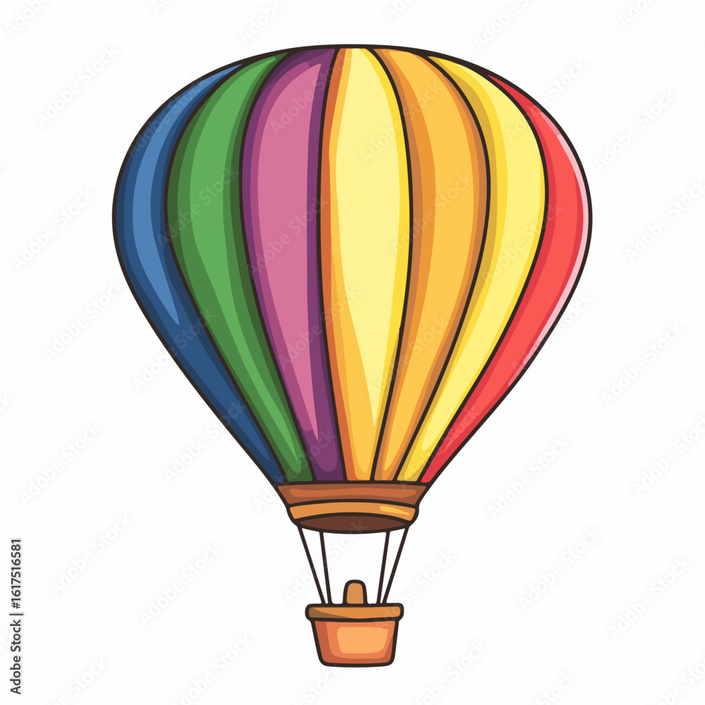 Fototapeta premium Hot air balloon vector diagram