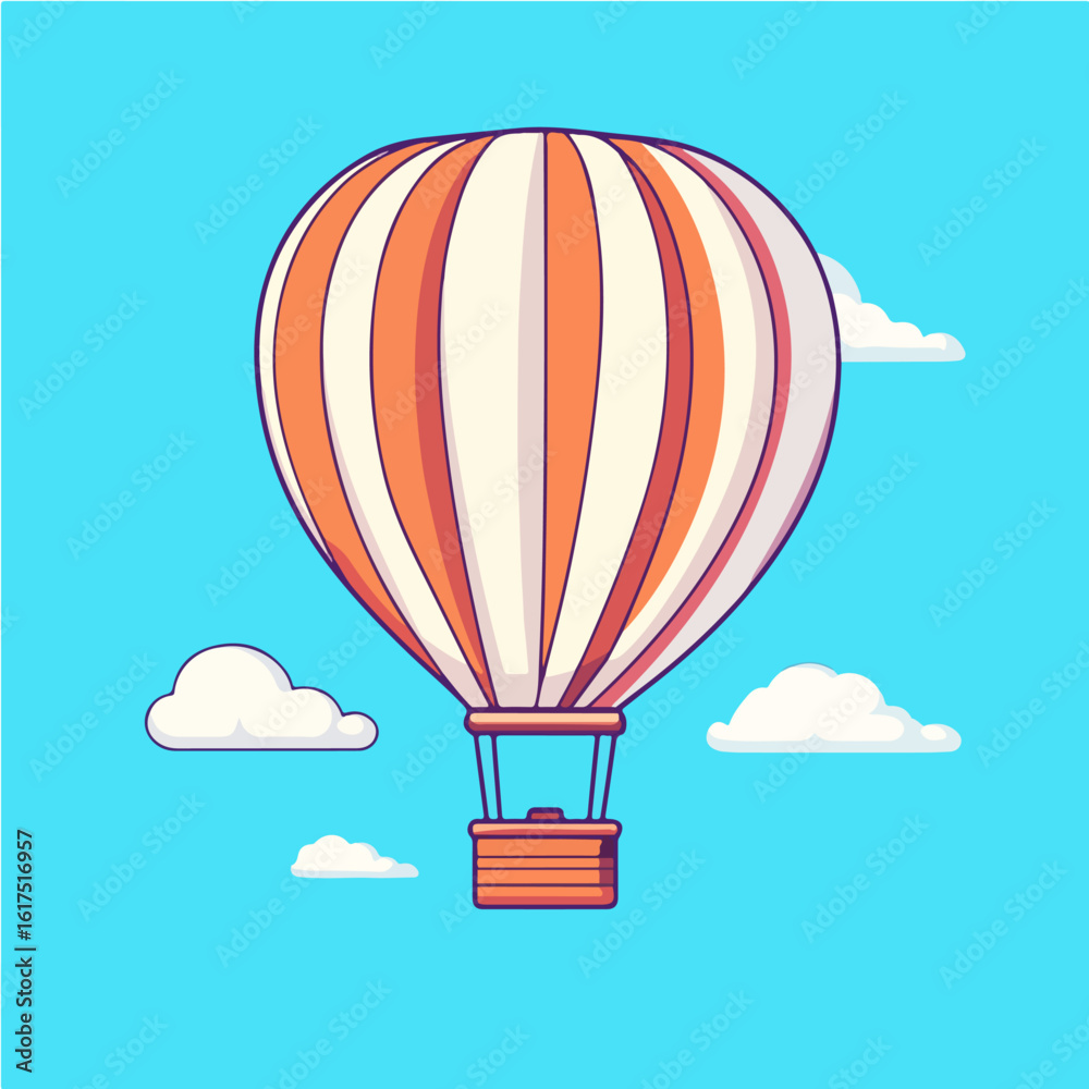 Obraz premium Hot air balloon vector diagram