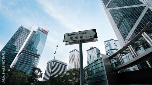 Photography Modern Cityscape with Street Sign
