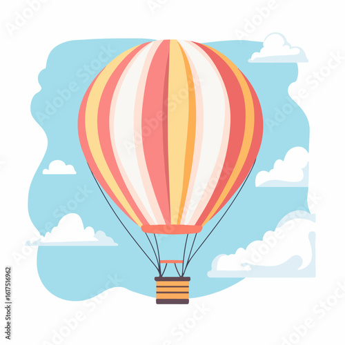 Hot air balloon vector diagram