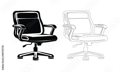 Ergonomic Office Chair Silhouettes
