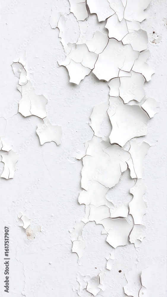 Obraz premium Cracked white paint on a wall (2)