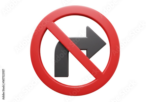 Free Download No right turn symbol with red circle and line isolated on transparent background - GFXLoad