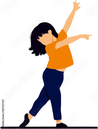 silhouette of a girl
