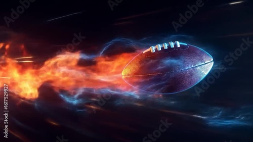 Flaming Football Speed Gridiron Glory.