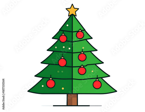 christmas tree vector illustration