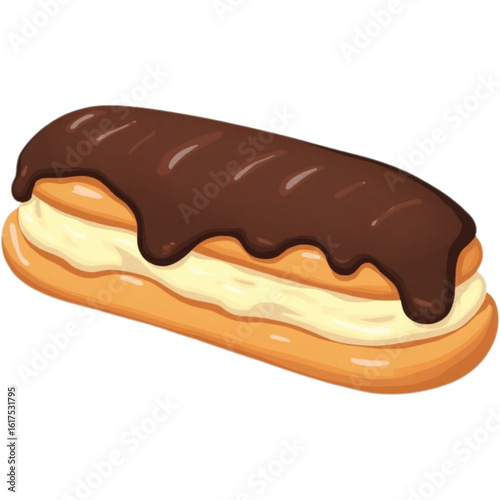 Eclair with vanilla filling