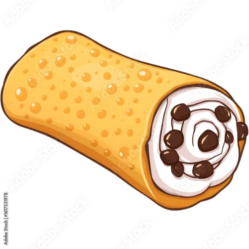 Cannoli with creamy filling