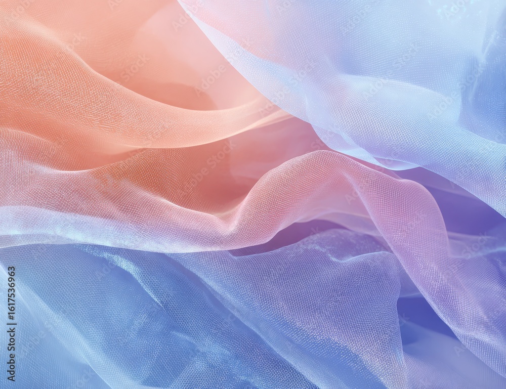 Fototapeta premium Soft, flowing fabrics in pastel shades (1)