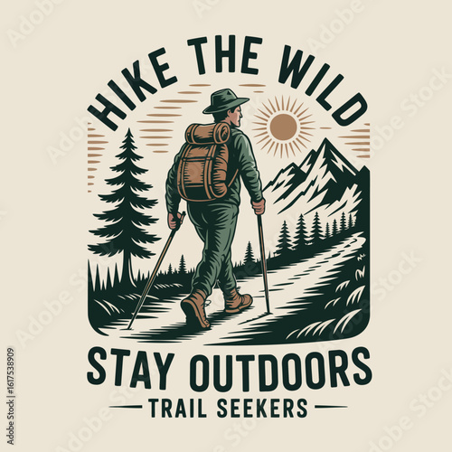 A lone adventurer carefully navigating through stunning mountainous terrain, showcasing the joy and freedom of outdoor activities and the natural world's breathtaking beauty.