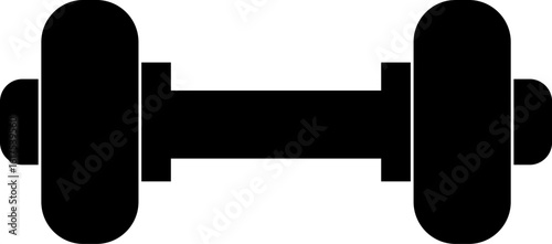 Barbell Icon - Weightlifting Strength and Gym