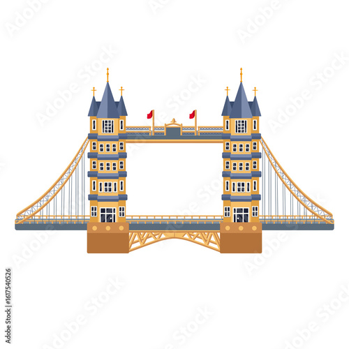 London Tower Bridge Illustration