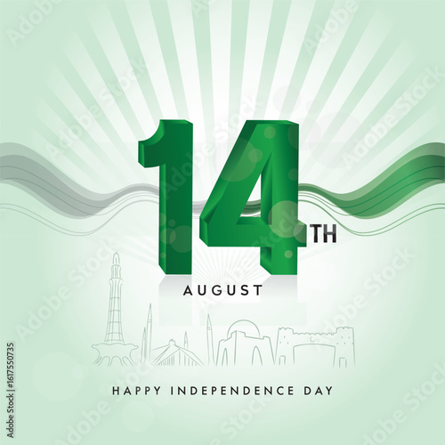 14 August 3d happy independence day Pakistan.