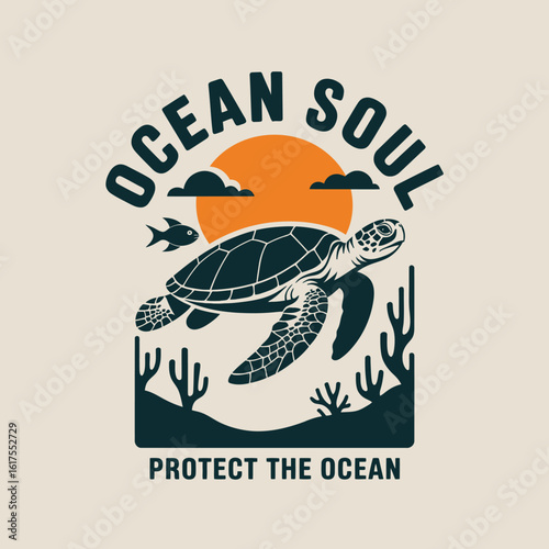 A striking image of a turtle swimming under a vibrant sunset, symbolizing the importance of ocean conservation and the beauty of marine life in its natural habitat.