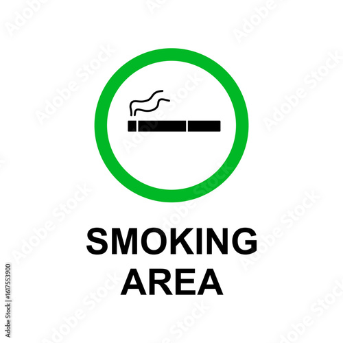 smoking area sign, smoking area symbol on transparent background