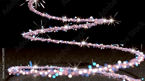 Sparkling Strands of Light Create a Mesmerizing Display at Night Generative AI