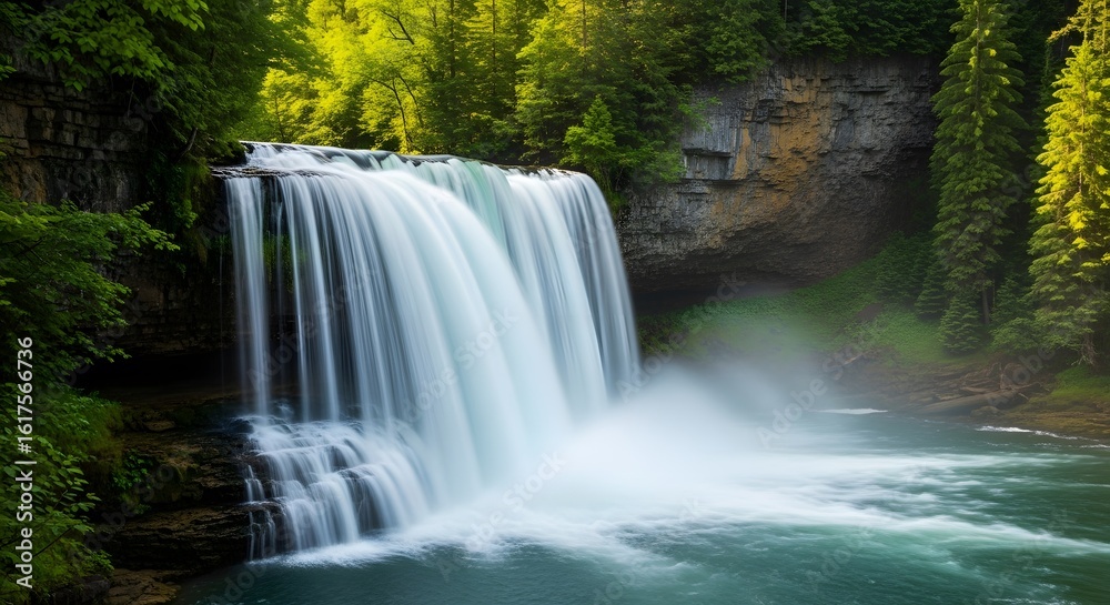 Obraz premium waterfall in the forest
