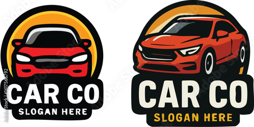 Dynamic Car Company Logo Designs with Sports Cars.