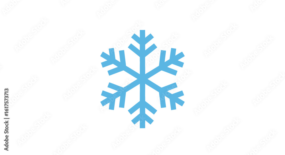 Simple Light Blue Snowflake Icon - Isolated Winter Season Vector Symbol Simple Light Blue Snowflake Icon - Isolated Winter Season Vector Symbol