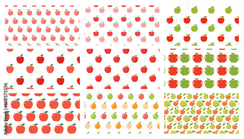 Fotografie りんごの柄パターン