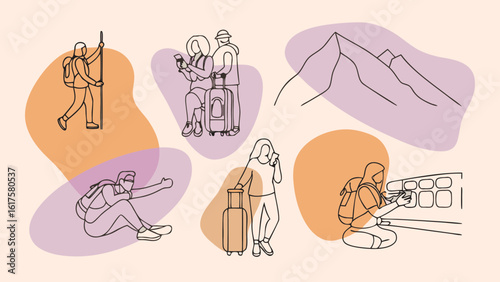 vector illustration of travellors