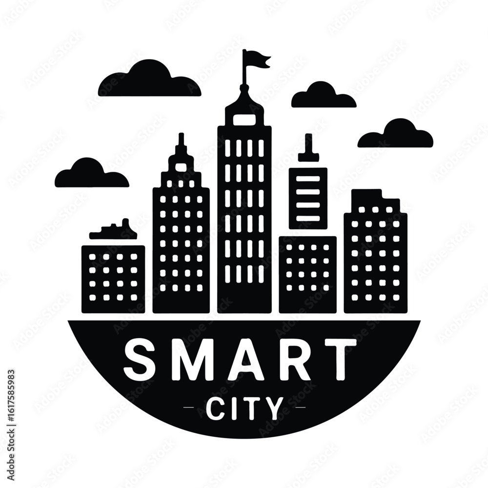 Obraz premium city silhouette vector