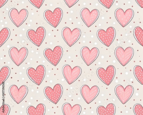 seamless pattern with hearts
