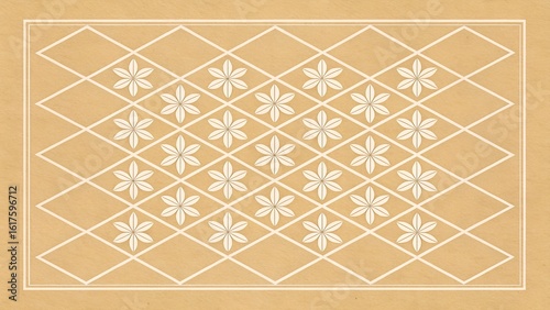seamless geometric pattern with flowers