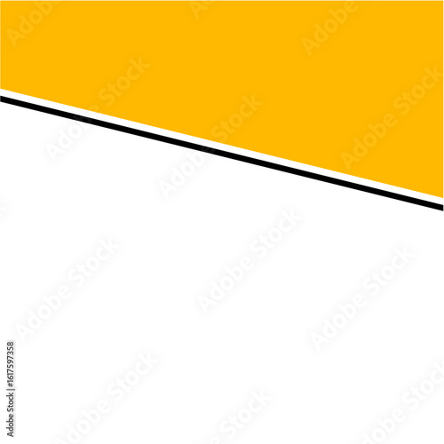 Yellow Wave Corner Shape Element. Modern separator header for website and app.