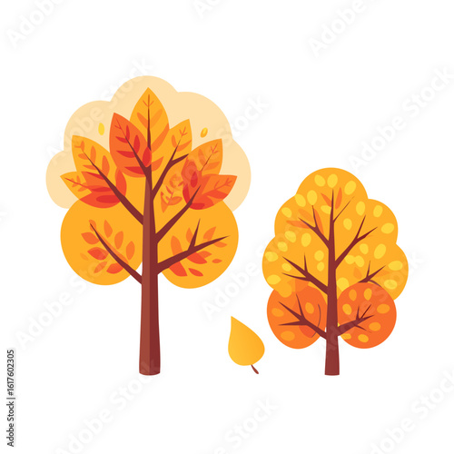 autumn tree vector illustration
