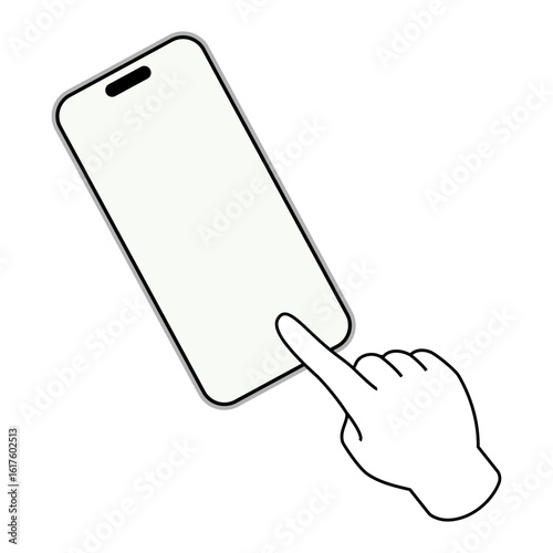 スマホを操作する手のイラスト素材